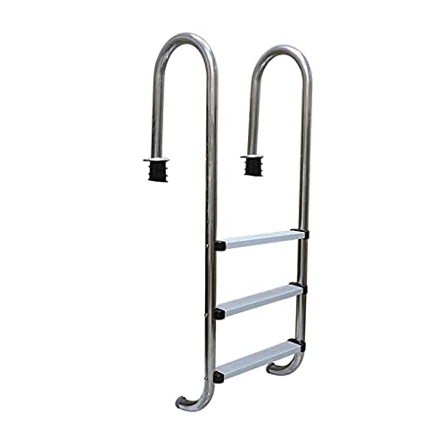 Escalera para piscina con pasamanos y 3 peldaños antideslizantes miniatura 1
