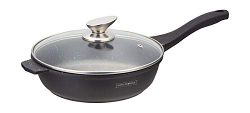 Royalty Line - RL-BDF24M - Sarten, Aluminio Fundido, Antiadherente con Tapa de Cristal,...