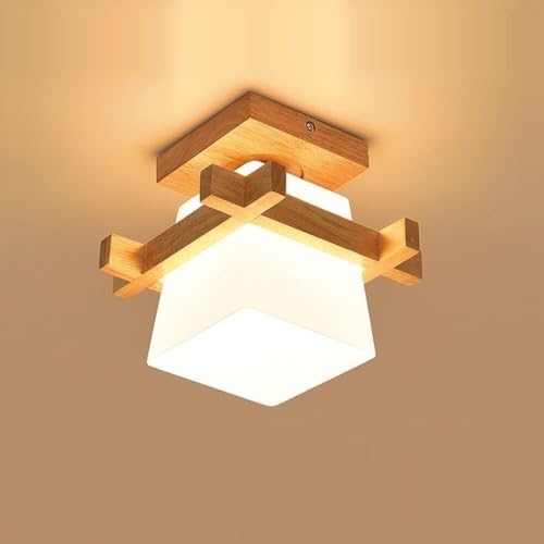 Lámpara de techo de madera para crear pasillos acogedores y dormitorios de estilo nórdico