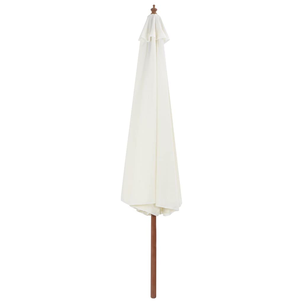 vidaXL Sonnenschirm mit Holzmast Gartenschirm Ampelschirm Marktschirm 350cm