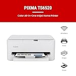 Canon PIXMA TS6520 Wireless Color Inkjet Printer for Duplex Printing, White – Home Printer with Copier/Scanner, 1.42” OLED Display, Intuitive Control Panel, Compact Design - Image 2