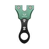 SNIPERSLING S-ACE PFS G2 Portable Flat Slingshot - 78g Lightweight, Aviation Aluminum & Carbon Fiber, CNC Machined, Anodized Surface, with Carry Bag for Everyday Carry (Green)