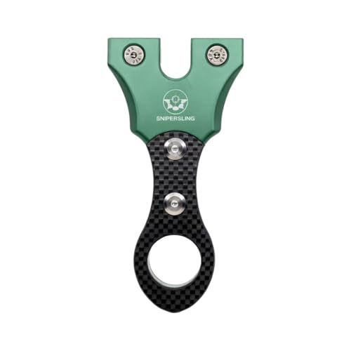 SNIPERSLING S-ACE PFS G2 Portable Flat Slingshot - 78g Lightweight, Aviation Aluminum & Carbon Fiber, CNC Machined, Anodized Surface, with Carry Bag for Everyday Carry (Green)
