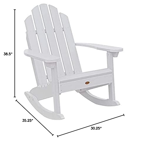 Highwood Classic Westport Adirondack Rocking Chair, One Size, White #TOP5