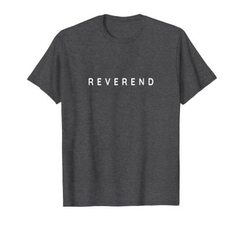 Reverend/Reverends/Protestant/Protestants Modern Font T-Shirt, Men, Dark Heather Grey, 5X-Large