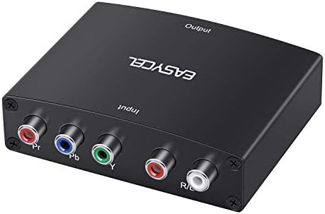 EASYCEL Component to HDMI Converter, RGB YPbPr to HDMI Converter Supports 1080P Video Audio Converter Adapter for DVD/ PSP/ Xbox 360/ PS2/ NGC to New HDTV, Monitor or Projector