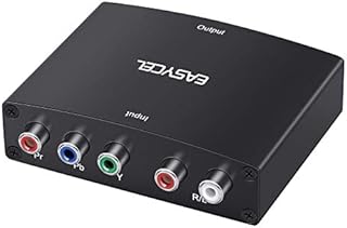 EASYCEL Component to HDMI Converter, RGB YPbPr to HDMI Converter Supports 1080P Video Audio Converter Adapter for DVD/ PSP/ Xbox 360/ PS2/ NGC to New HDTV, Monitor or Projector