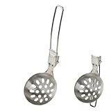 Mango plegable útil: el cucharón de sopa plegable de acero inoxidable cuenta con un asa plegable que es conveniente de transportar y almacenar. Puede ahorrar más espacio.