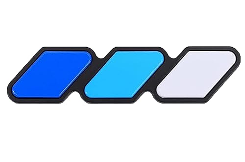 Image of ri-Color Grille Badge Emblem Decoration Accessories (Blue, Green and White)