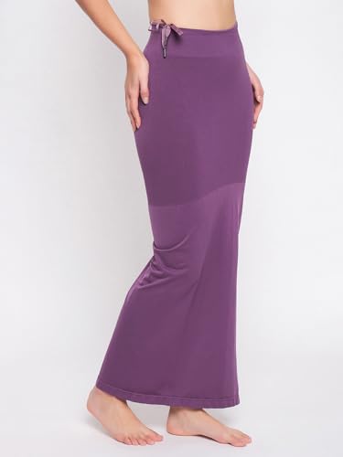 Image of Clovia Women's Petticoat Style Saree Shapewear with Drawstring /Naada (SW0048P15 Purple XL)