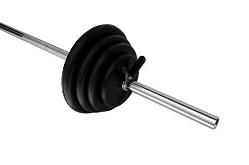 Ader Standard 1'' Black Rubber Barbell 50lb Pump Set