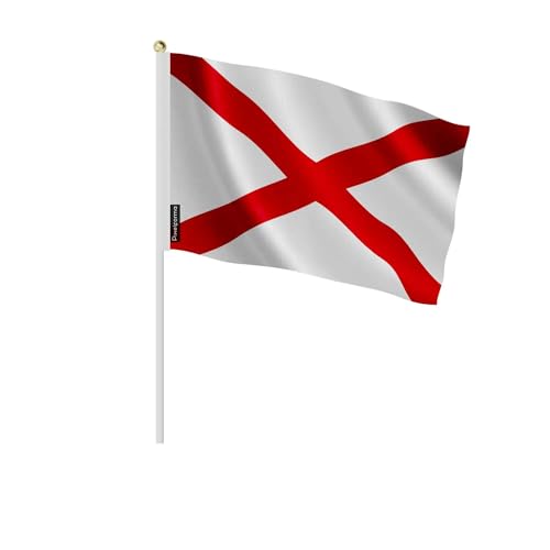 Drapeau Alabama 14x21cm en lot de 100 pièces miniature pour défilé et événement