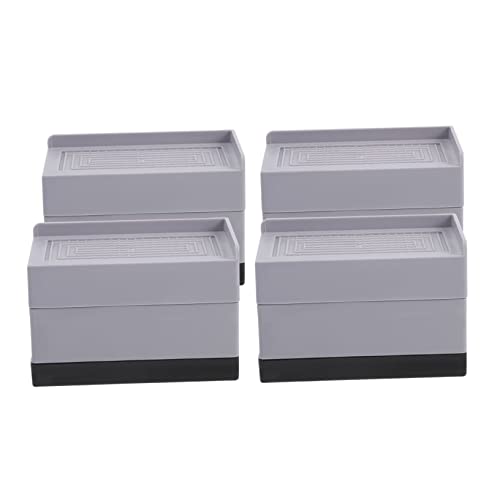 SOLUSTRE 4Pcs Bed Risers Nonslip Furniture Lifters for Sofa Table and Washing Machine Height Increase Slip Design for Enhanced Stability and Storage Space