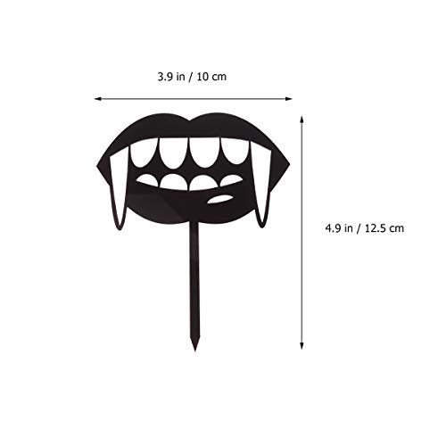 Funzzy 10 Pcs Halloween Cake Toppers Vampire Cupcake Picks Horror Teeth Cake Decorations Halloween Cake Decorations #TOP6