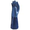 SHOWA CS720 Double Coated Nitrile Chemical Resistant Safety Gloves with Poly Liner, Food Safe, 12 Length, X-Large (12 Pair)