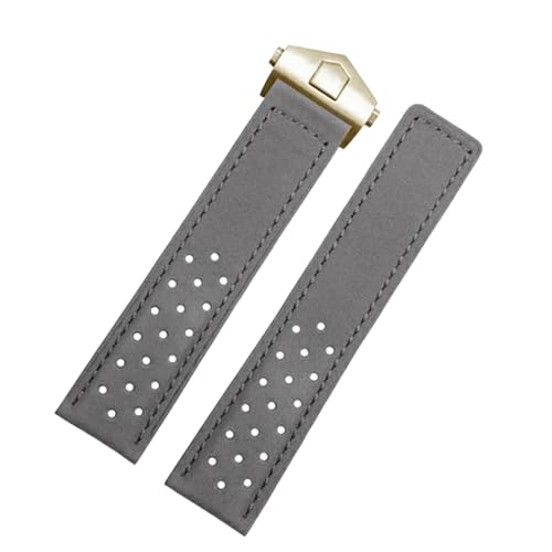 Bracelet en cuir suédé 24 mm compatible TAG Heuer Monaco Carrera F1