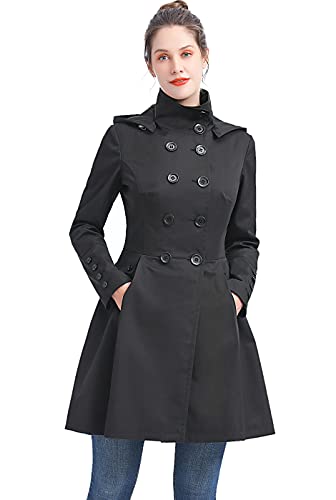 BGSD Women Kayla Waterproof Hooded Mid Length Trench Coat - Regular & Plus Size4