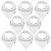 Organic Baby Bandana Drool Bibs, Plain White Unisex 8-Pack Set for Boys and Girls, Soft and Absorbent, Adjustable with Snaps, Baby Shower Gift for Newborns, Perfect for Twins and Triplets