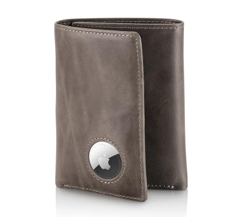 �X�e���X���[�h RFID�u���b�N �����Y���z Airtag�z���_�[�t�� - �N���W�b�g�J�[�h�X���b�g9�t���O�܂�AID�E�B���h�E�AApple AirTag�Ή� �i�p���U�[�A��e��, �O���[, 3.25 x 4.25 inches, RFID���U�[�O��