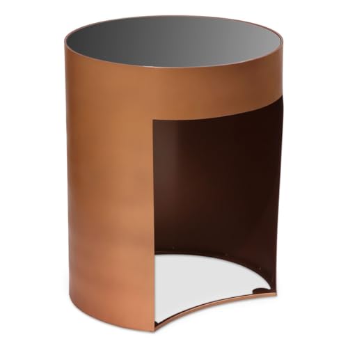 Paris Prix Table d'Appoint Design Sela 50cm Cuivre & Noir