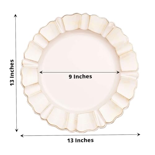 Platos desechables acrílicos beige 13" pack x6 miniatura 3
