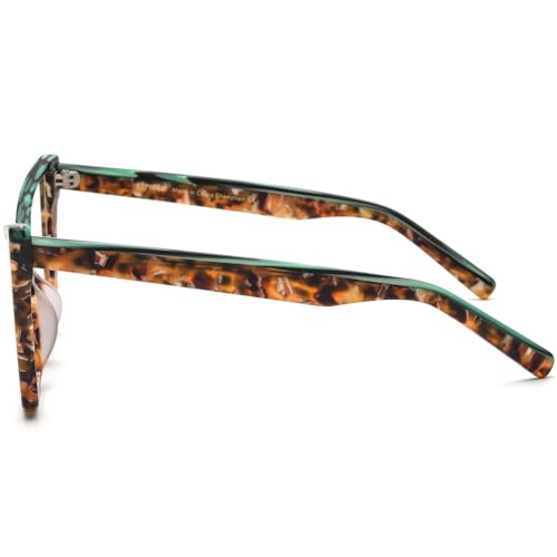 Image of HEPIDEM Gradient Multicolor Acetate Glasses Frame Women Big Oversize Eyeglasses 2023 New Spectacles Eyewear