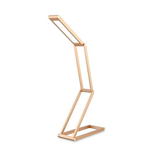 RTHGTFTD Lampka biurkowa USB. Akumulator DOPROWADZIŁO Lampa biurkowa długa Przenośna ściemnialna DOPROWADZIŁO Lampa stołowa Stopu Aluminium Składany Long Long Reading Light (Color : Gold)