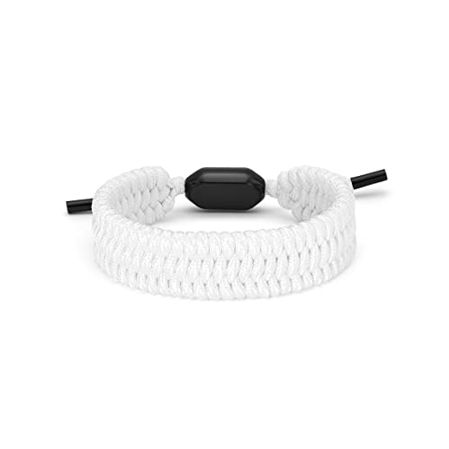Mvmt Men's Woven Wrap White/Black Bracelet | 195 Mm #TOP1