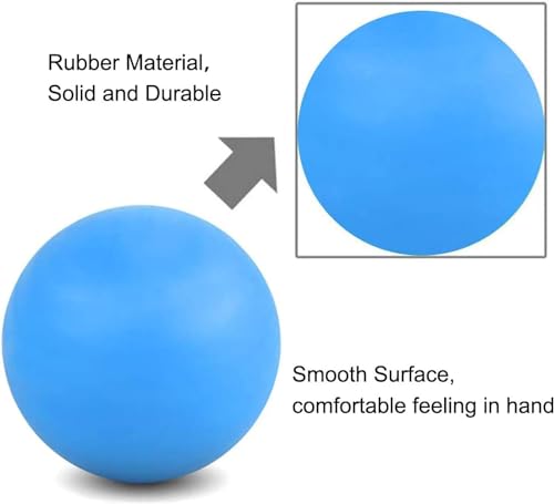 Image of WOVTE Massage Lacrosse Ball for Sore Muscles, Shoulders, Neck, Back, Foot, Body, Deep Tissue, Trigger Point, Muscle Knots, Yoga and Myofascial Release (Blue) (Blue Red)