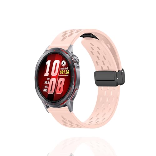 [MELEJIA] For HUAWEI Watch GT Runner 2 / GT 6 Pro/GT 6 / GT5 Pro/GT 5 / 4 46mm �����x���g �o���h �}�O�l�b�g�N���X�v 22mm quickfit �o���h �V���R���� �����o���h