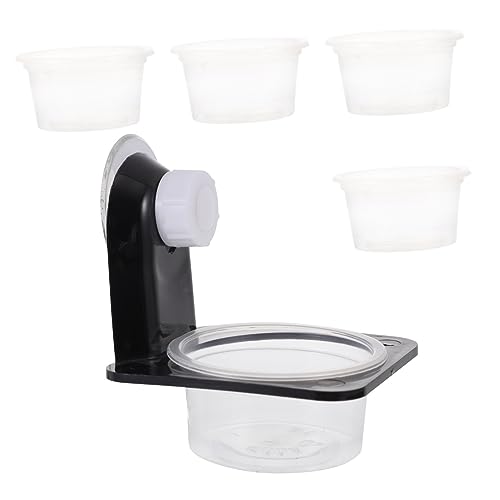 BESPORTBLE 1set Wall-Mounted Reptile Water Bowl Suction Cup Feeding Dish for Lizards Geckos and Frogs Space-Saving Design Easy to Clean Capacity