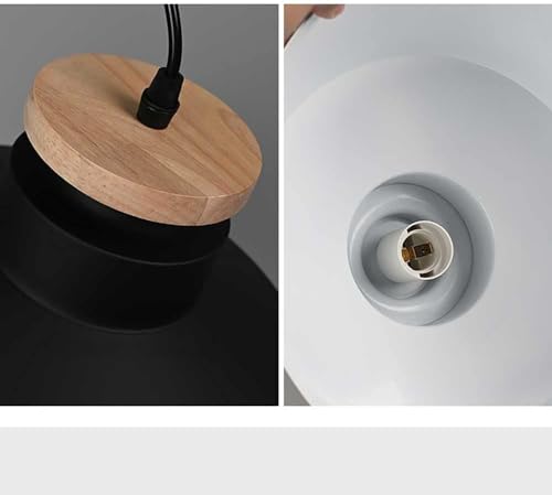 Lustre moderne en métal avec suspension réglable et base E27 pour éclairage chic