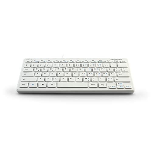 MediaRange: Tastatur Funk QWERTZ (DE/AT), 1,8m Kabel kompakt, Weiß – Ansicht 5