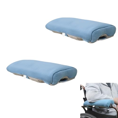 DURASIKO 2in1車椅子用クッション 車椅子用アームレストパッド 車椅子肘掛けカバーラ 中空管内芯 柔らかい 高反発 快適な 通気性 滑り止め 丸洗い可能 便利グッズ 通年用 敬老の日 2本入り