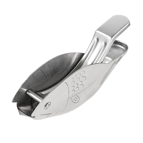 ABOOFAN Fish Shape Sauce Jug Pitcher Sauce Gravy Boat Stand Stainless Pot Condiment Boat