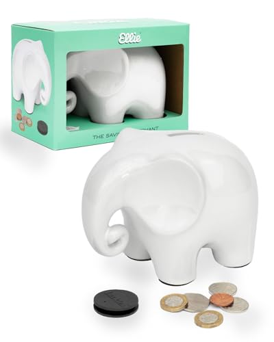 Luckies - Tirelire Éléphant | Cadeaux et Accessoires de Bureau pour Femme | Tableau Blanc pour Enfants | Ornement