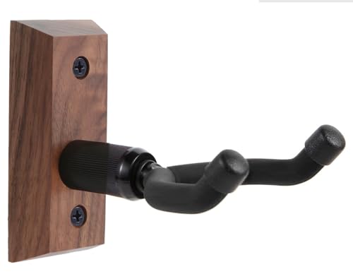 VEINTICO Ukulele Wall Mount Hanger Black Walnut Hardwood Ukulele Hanger Holder for Concert Pineapple Soprano Tenor Baritone Mandolin and Banjo Ukulele Wall Hook Display for Home Studio Concert.