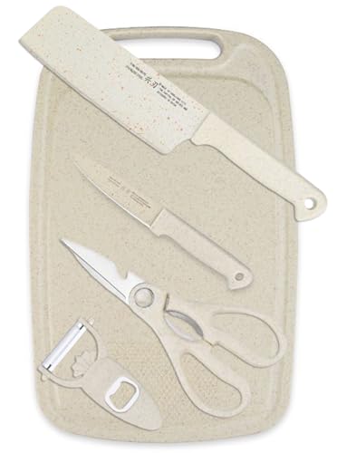 5 in 1 Mini Knife and Cutting Board Set, Small Cutting Board Camping Cutting Board Cutting Board...