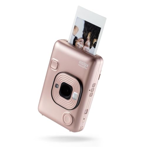 Fujifilm instax mini LiPlay Blush Gold - Fotocamera Ibrida Istantanea e Digitale, Registra 10” di Audio sulla Foto con la Funzione “Sound”, Remote Shooting e Bluetooth, Foto formato 62 x 46 mm