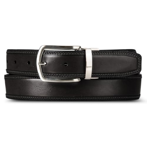 Nautica Men's Reversible Leather Belt | 2-in-1 | Classic | Everyday | Business | Work | Dress | Casual | Metal Buckle3