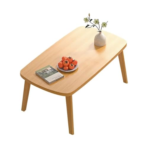 JIALAGESA ローテーブル 和室 木製 センターテーブル 折りたたみ 机 一人暮らし ミニ リビング ちゃぶ台 座卓 コーヒー 和室にやさしい 収納便利 完成品 組立不要 木の色 80*50*44cm