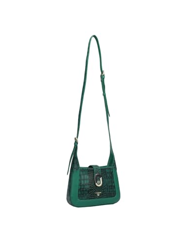 Image of Da Milano Women's Leather Sling Bag - Green