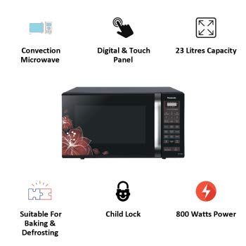 Panasonic Microwave Oven with feature icons