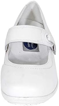 24 Hour Comfort Kristi (1044) Women's Wide Width Classic Comfort Mary Jane Leather Shoes White 6 | Image 1