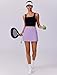 PINSPARK Womens Golf Skirt High Waisted Athletic Skirts A-line Golf Skirt for Running Sports Workout Pickleball, Purple Large