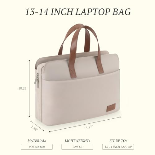 RAINYEAR Laptop Bag for Women, 13-14 inch Laptop Sleeve Water Resistant Computer Bag Laptop Carrying Case Messenger Bag with Handle for Work Business Office Travel4