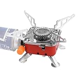 Hornillo de casete para camping, estufa de campamento, estufa de cassette de bajo consumo, portátil, estable, accesorio de camping, multifuncional, seguro, resistente al , utensilios de