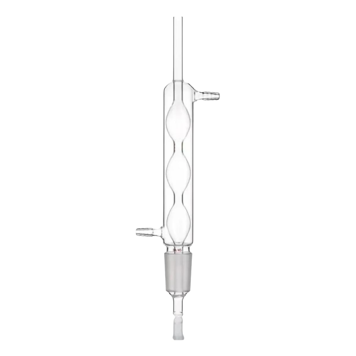 Allihn Condenser Reflux for Soxhlet Extractor Borosilicate Glass Reflux Condenser with 34/45 Joint 200mm Jacket Length Organic Chemistry Lab Glassware Chemistry Lab Glassware