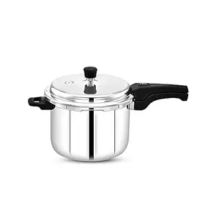 Maxima Stainless Steel Cooker Auro | Stainless Steel | Secure Lid | Sturdy Handle | Easy to Clean | Even Heat Distribution | Durable Construction (Auro, 2.5 Liter)