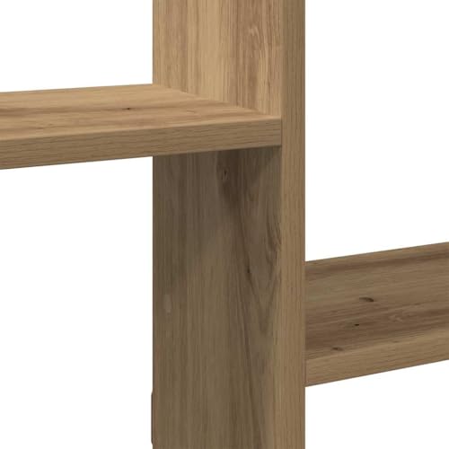vidaXL Würfelregal 5 Fächer Artisan-Eiche Holzwerkstoff, Regal, Wandregal, Würfelregal Wandmontage, schwebendes Würfelregal, Würfel Wandregal